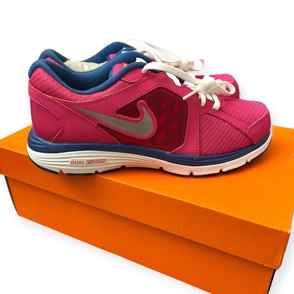 Nike Dual Fusion Run Sneakers 6Y/8W Athletic Pink Running Shoes - Picture 8 of 8